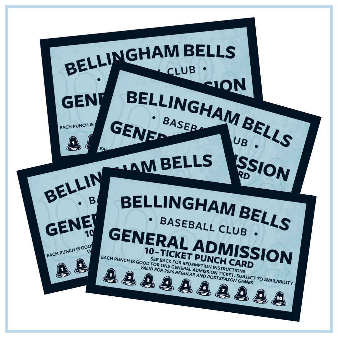 2026 General Admission 10 Ticket Punch Card | Bellingham Bells